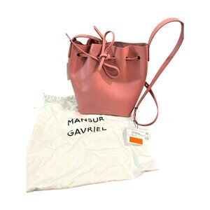 Mansur Gavriel Mini Bucket Bag In Blush Pink Italian Leather NWT
